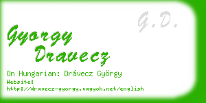 gyorgy dravecz business card